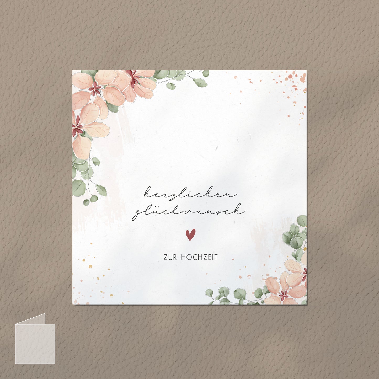 Klappkarte Hochzeit - "Marie"