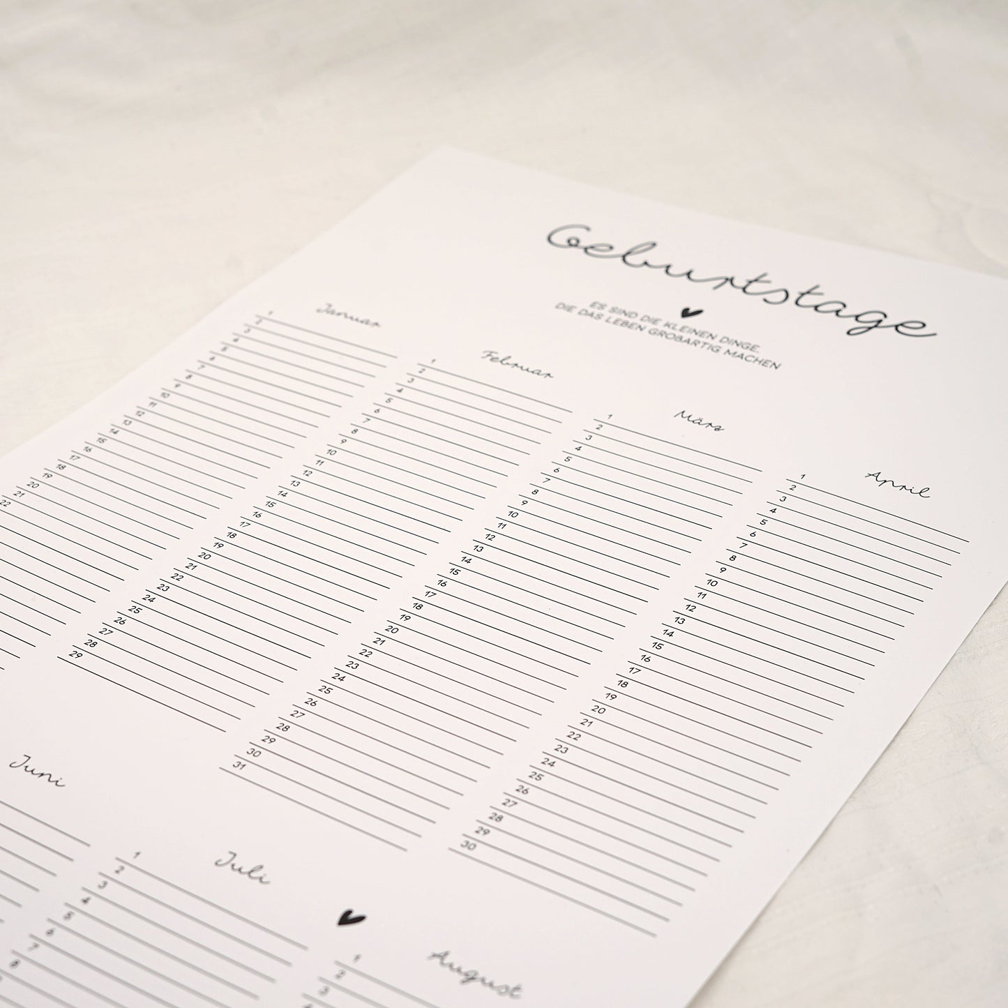 B-WARE • Kalender Geburtstage - "Mona"