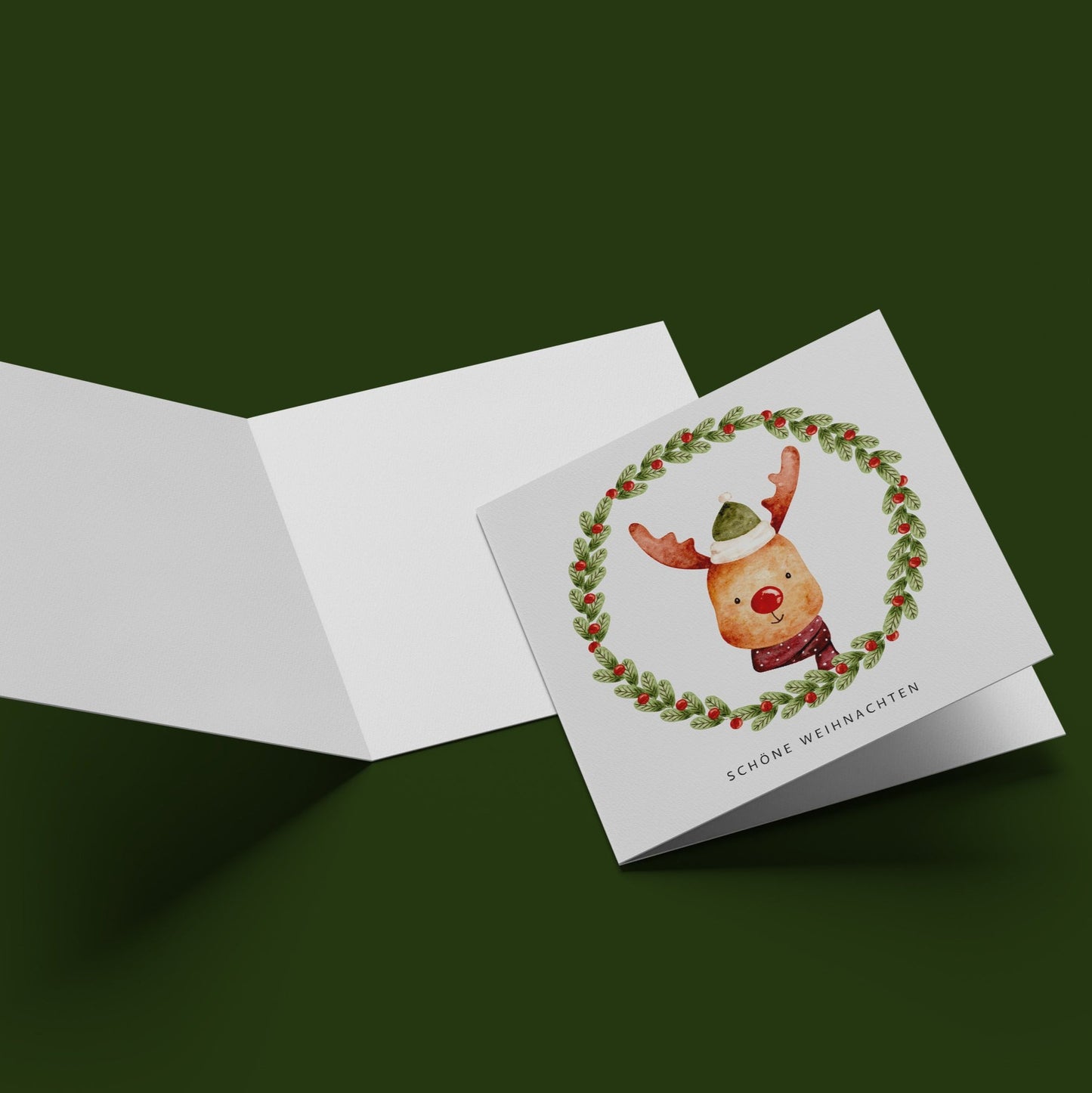 Klappkarte • Schöne Weihnachten - "Rudolph"