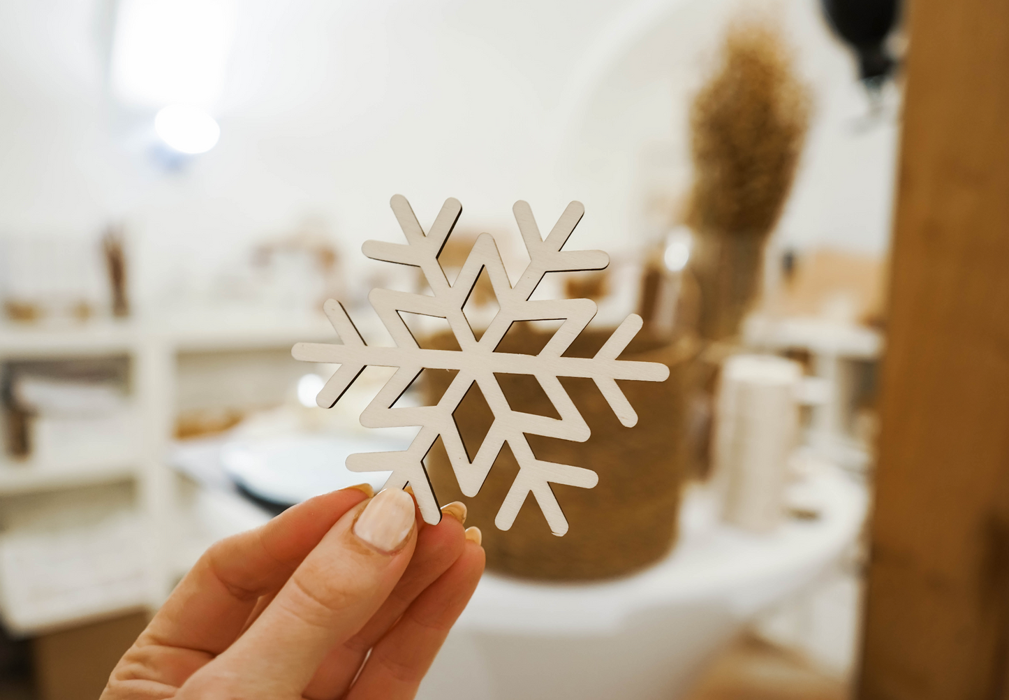 Schneeflocken Holz - "Elfi"