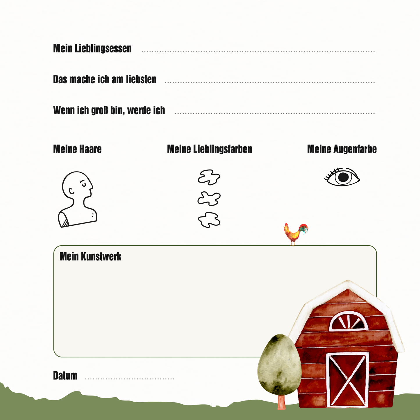 Freundebuch Bauernhof - "Silke"