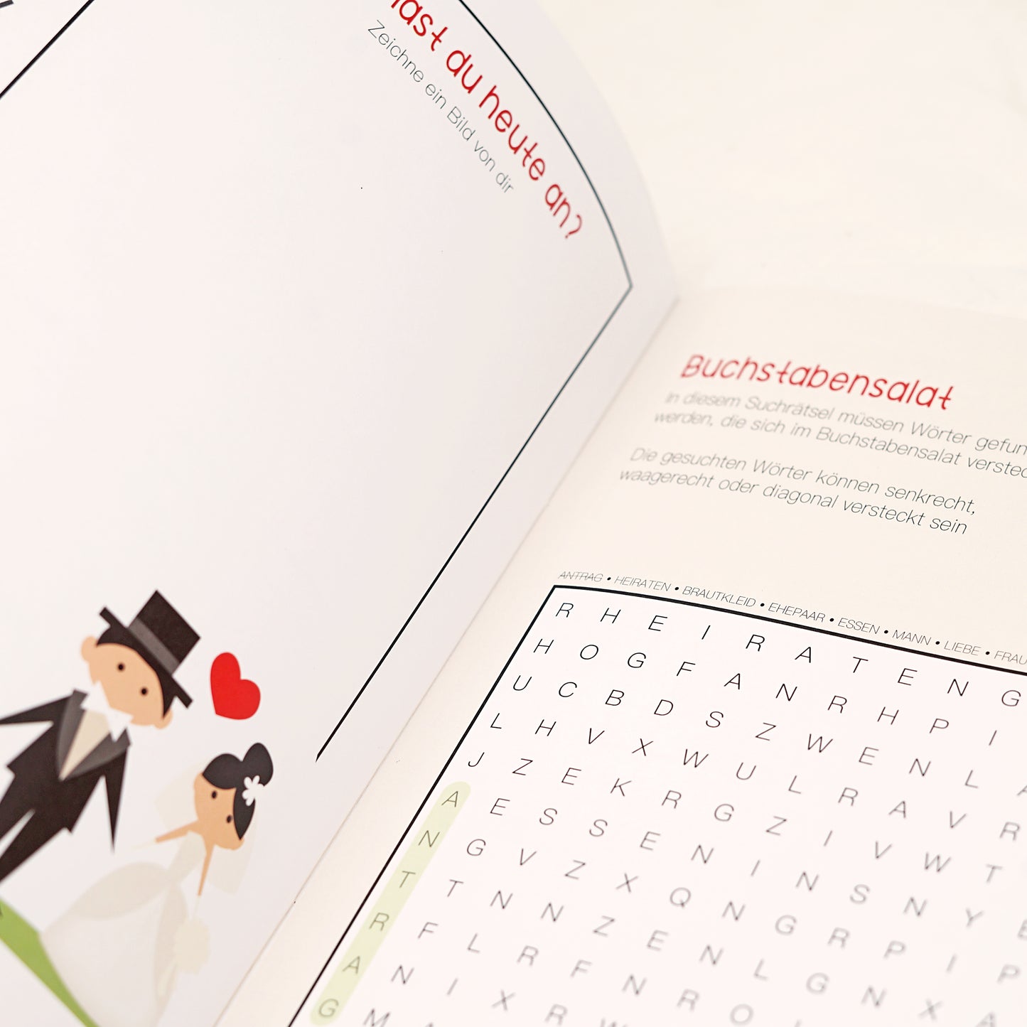 Hochzeit Mal- und Rätselheft (inkl. Stifte) - "Leo"