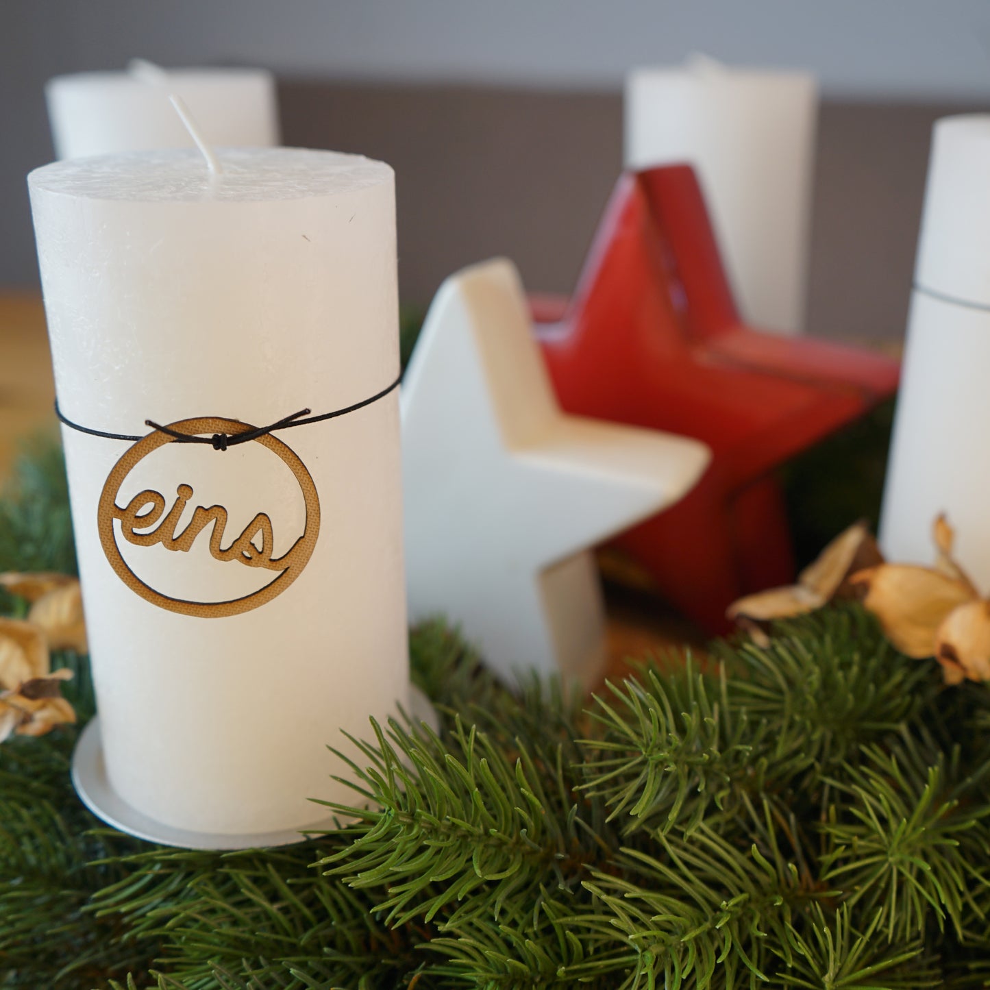 Anhänger Adventskranz • Kerzen - "Maria"