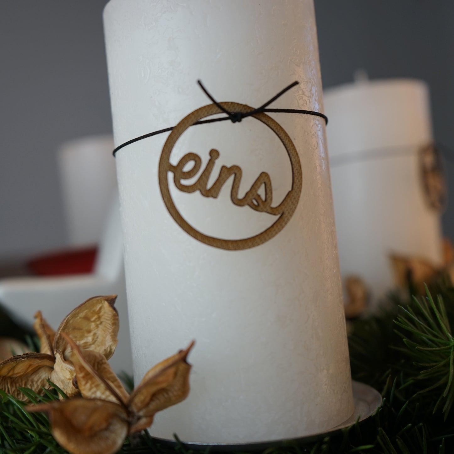 Anhänger Adventskranz • Kerzen - "Maria"