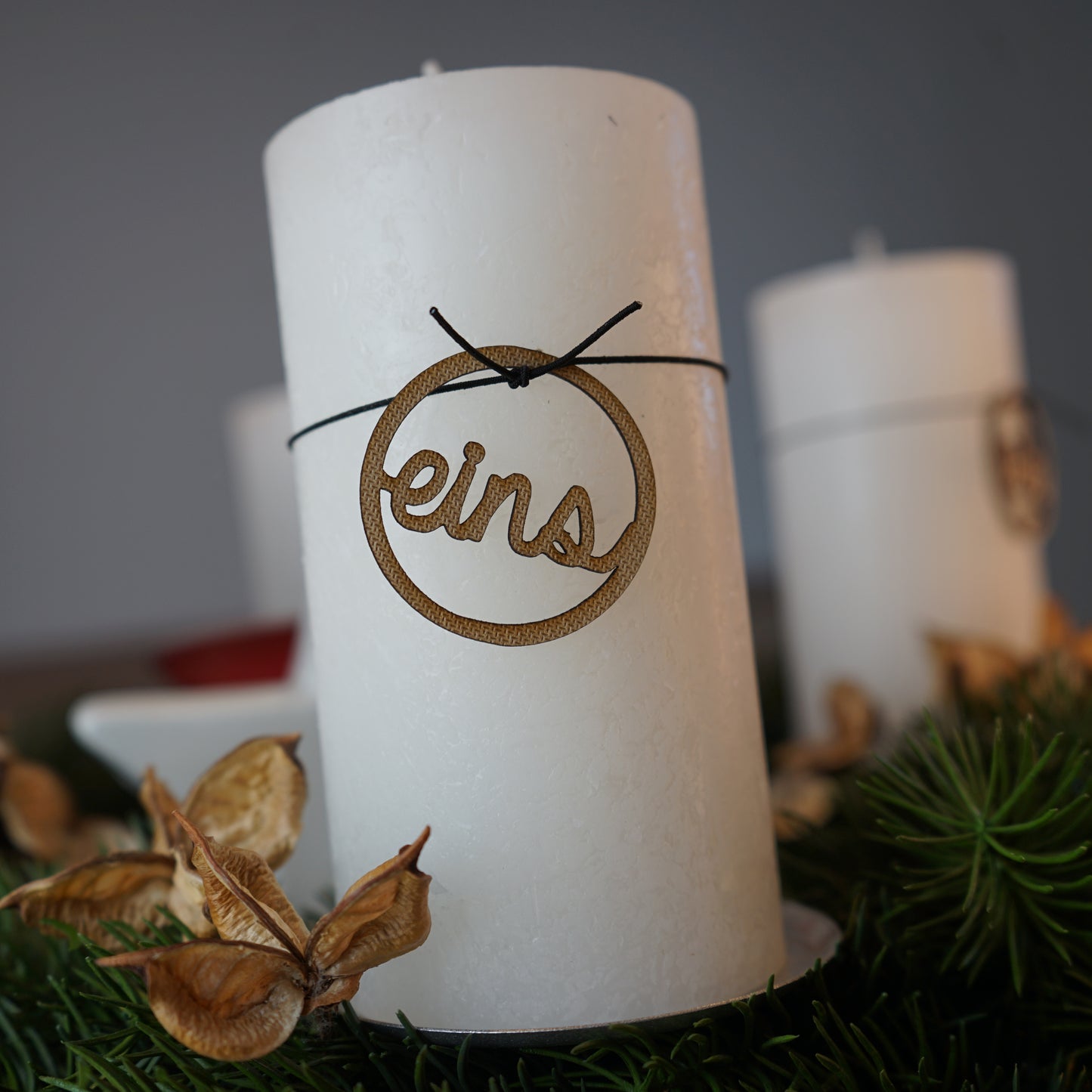 Anhänger Adventskranz • Kerzen - "Maria"