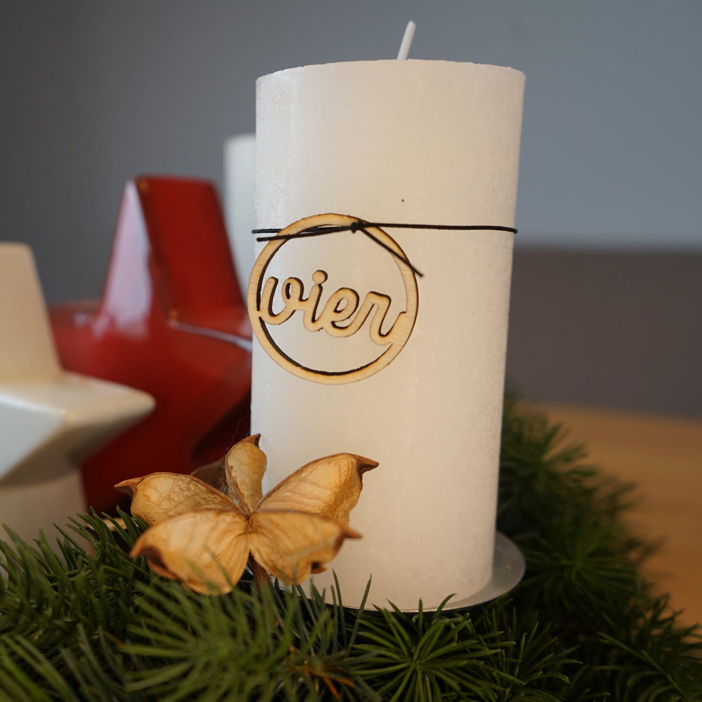 Anhänger Adventskranz • Kerzen - "Maria"