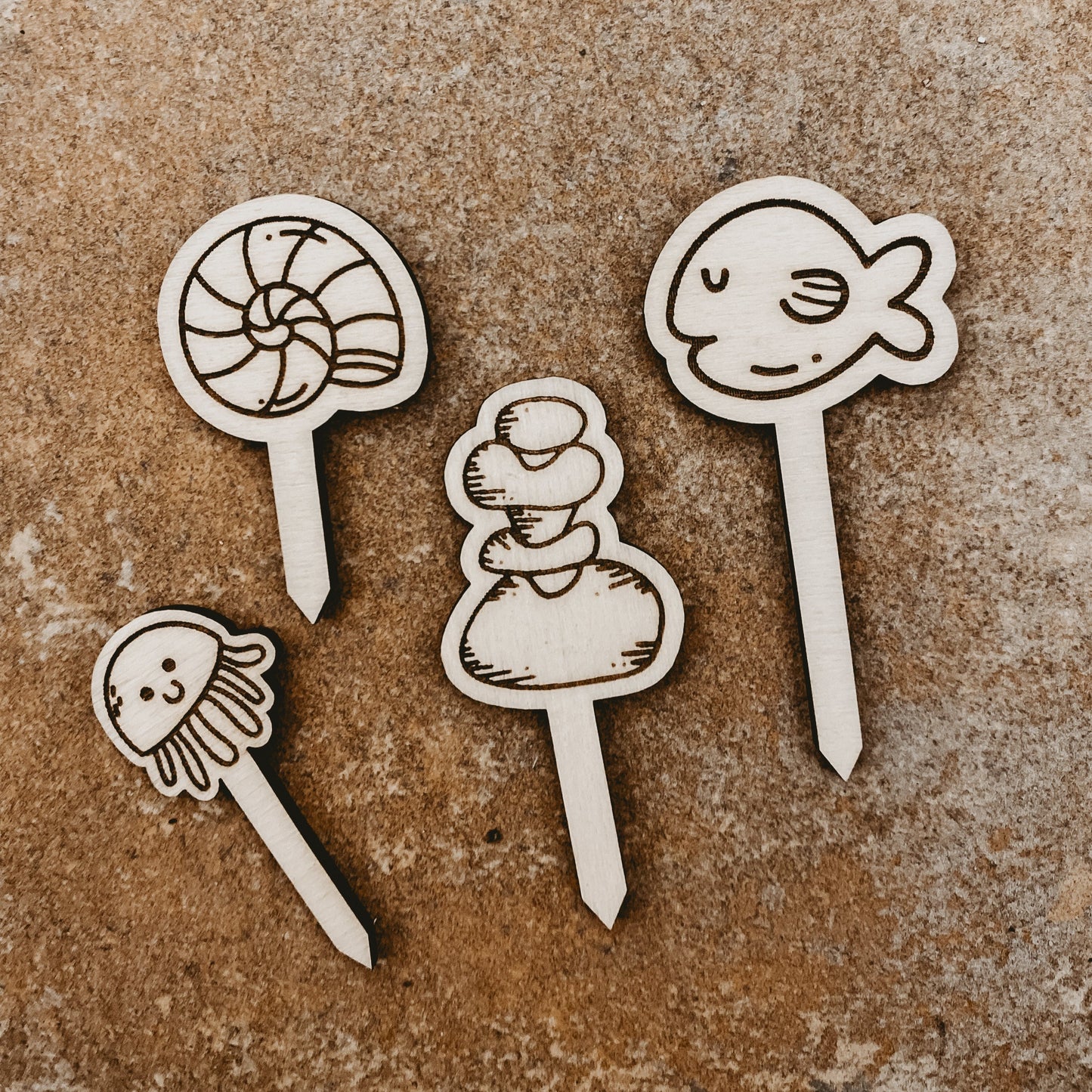 Cake-Topper 11er-Set • Meer - "Shark"