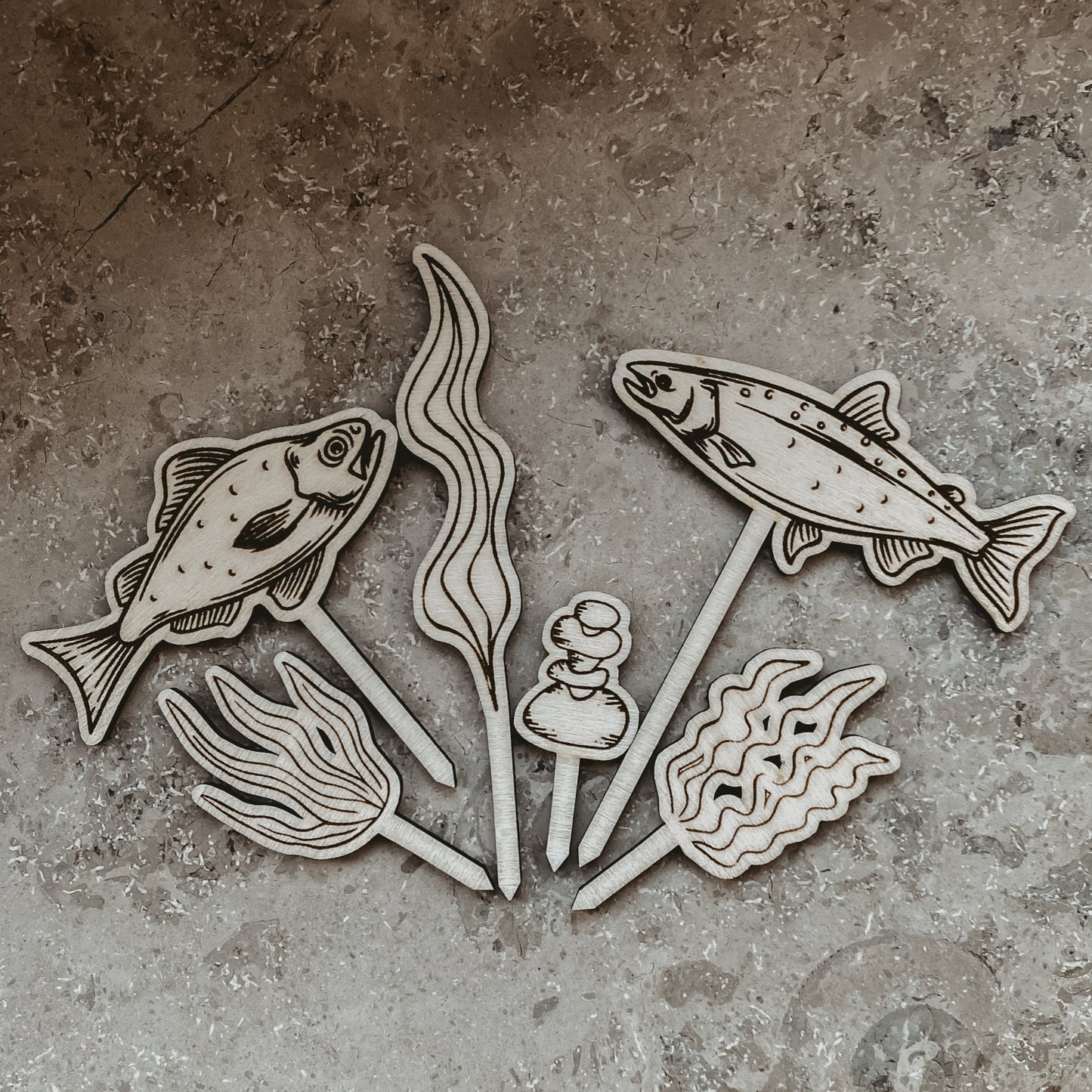 Cake-Topper 6er-Set • Fische - "Fred"