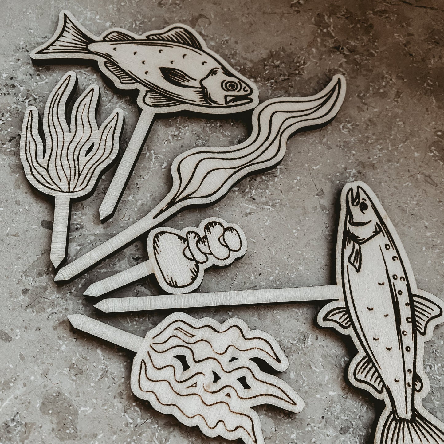 Cake-Topper 6er-Set • Fische - "Fred"