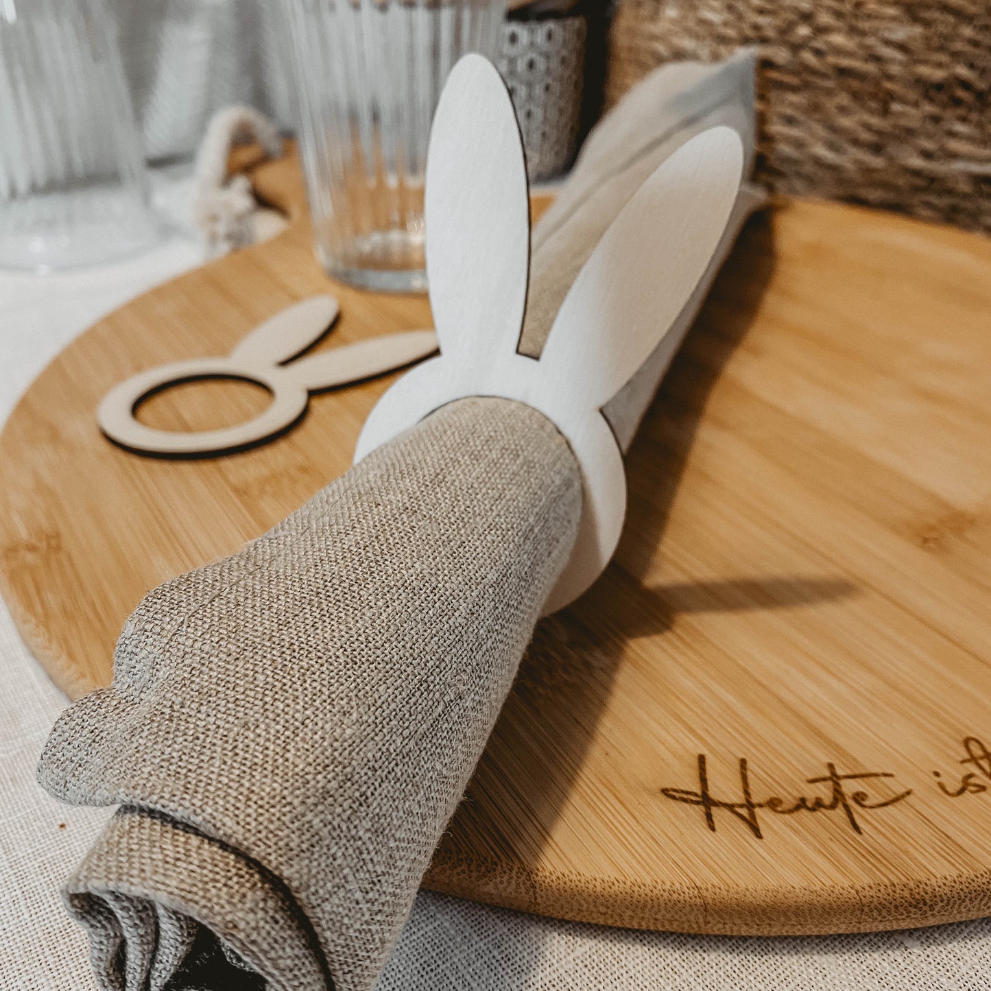 Serviettenring Hase 4er Set - "Sylvia"