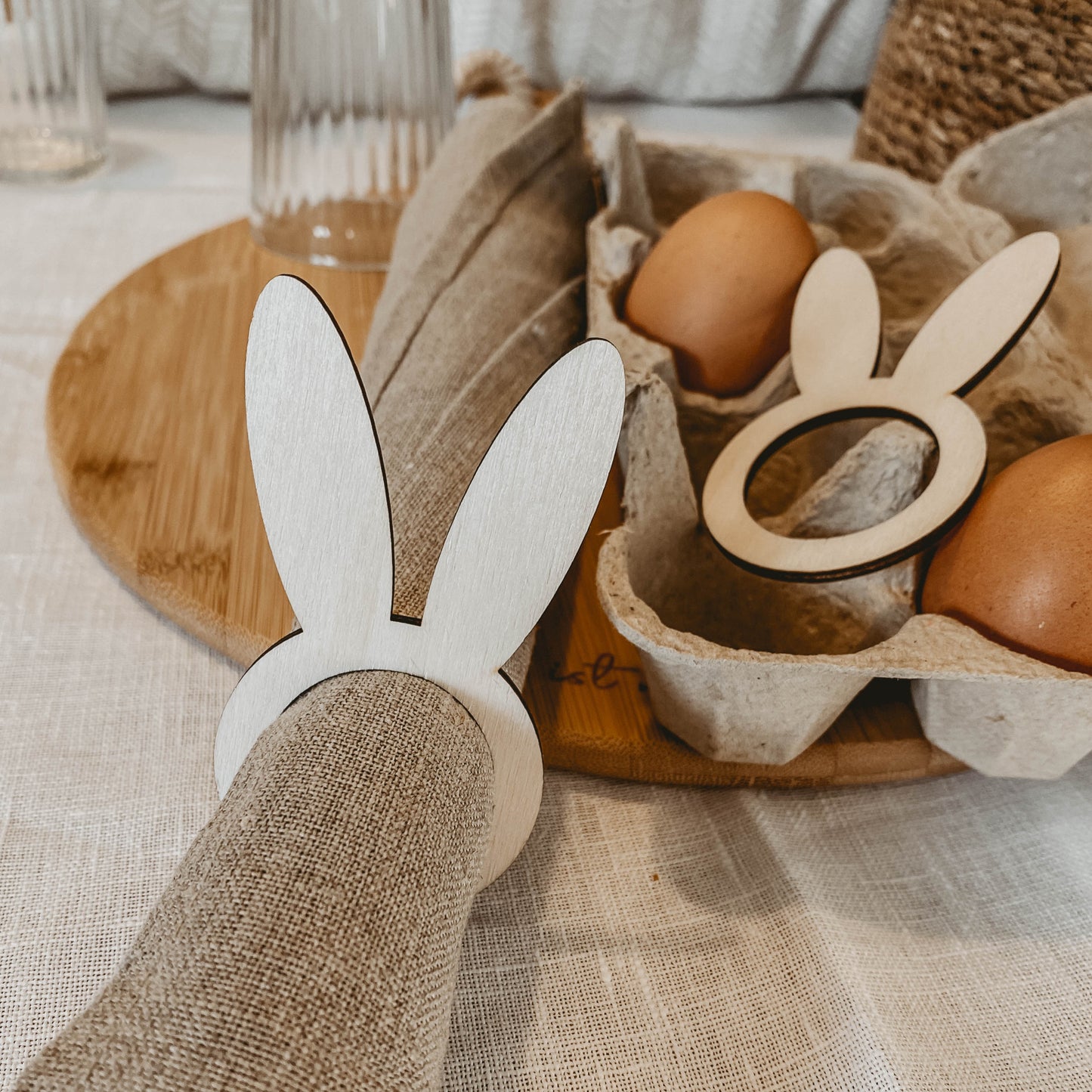 Serviettenring Hase 4er Set - "Sylvia"