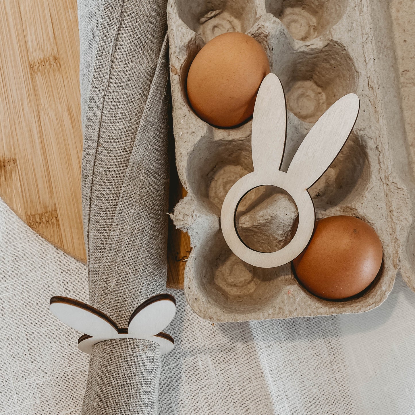 Serviettenring Hase 4er Set - "Sylvia"