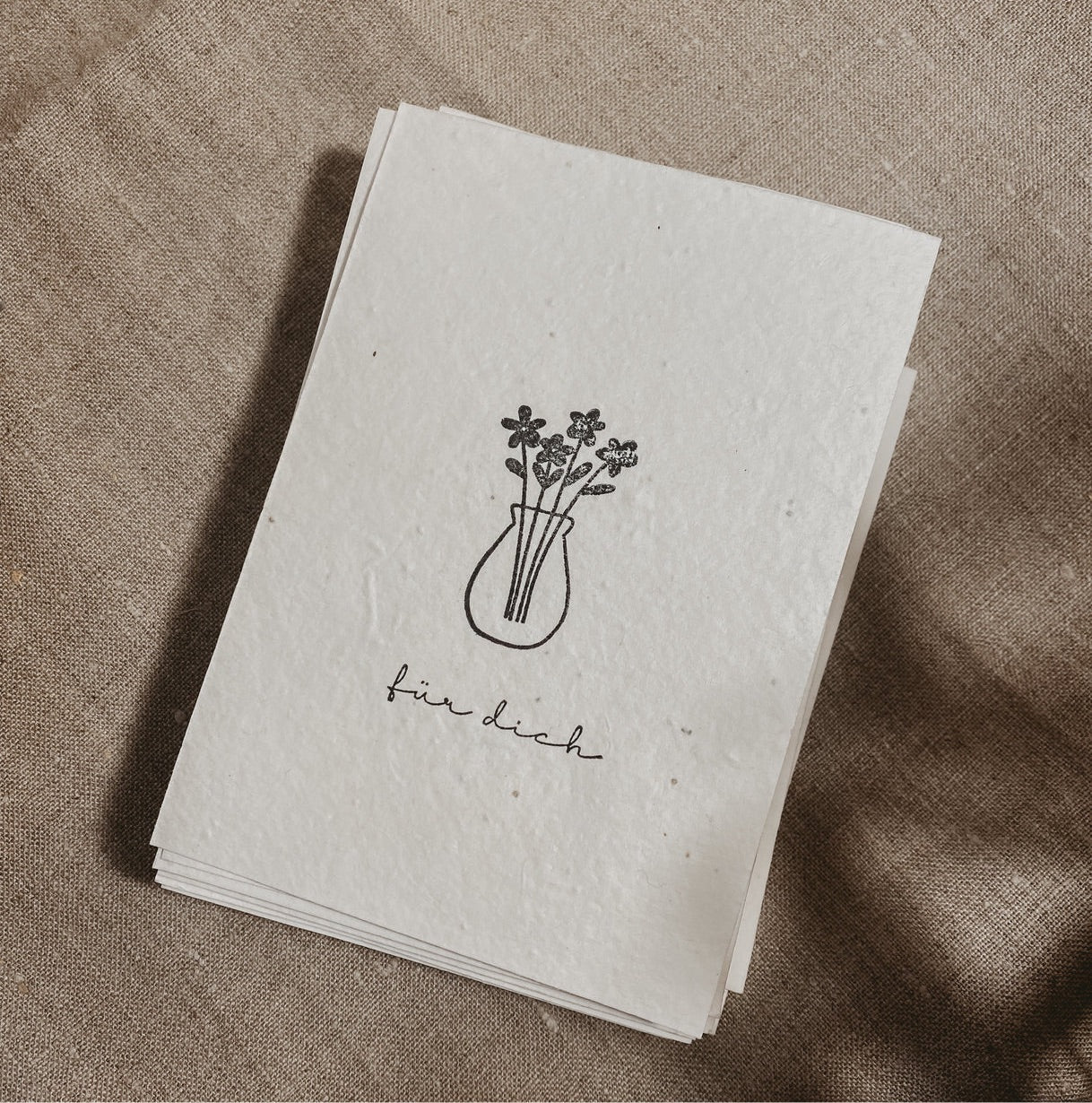Karte mit Blumensamen - "Elke"
