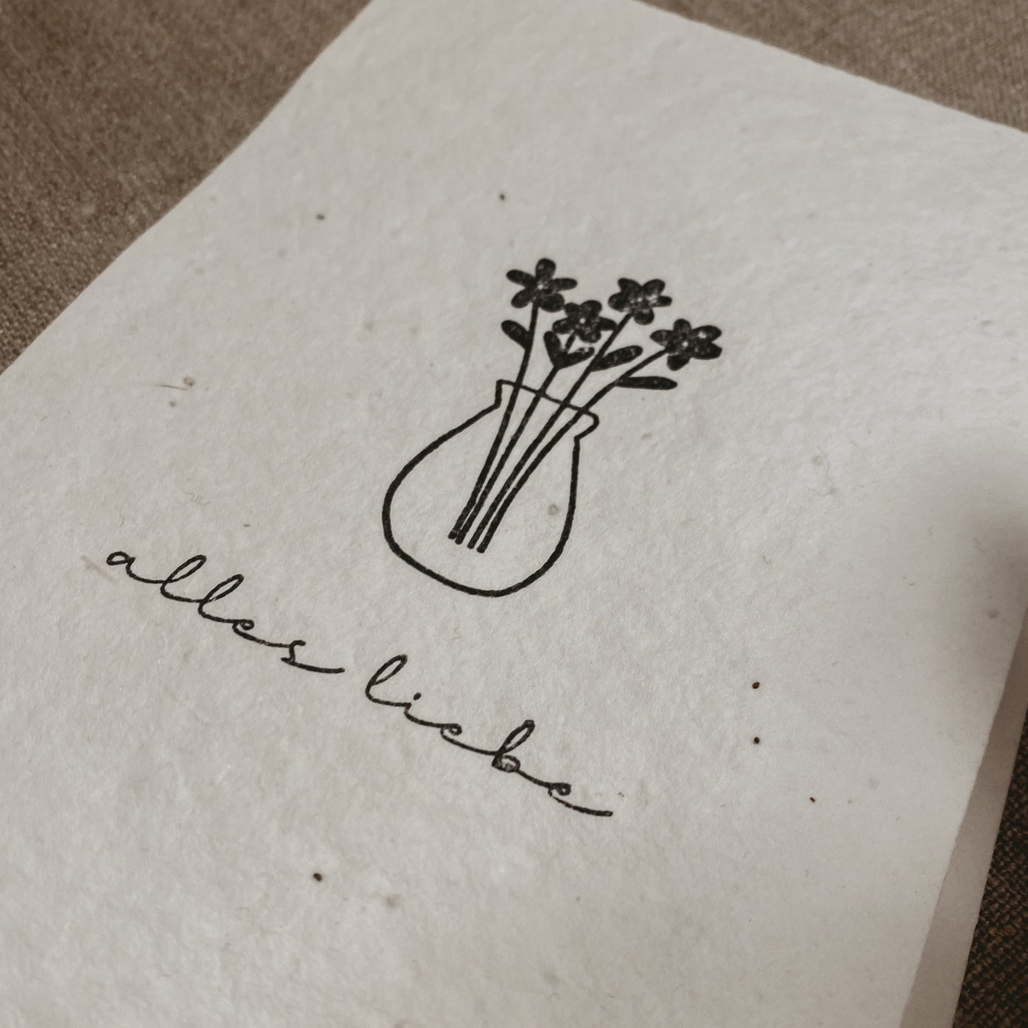 Karte mit Blumensamen - "Elke"