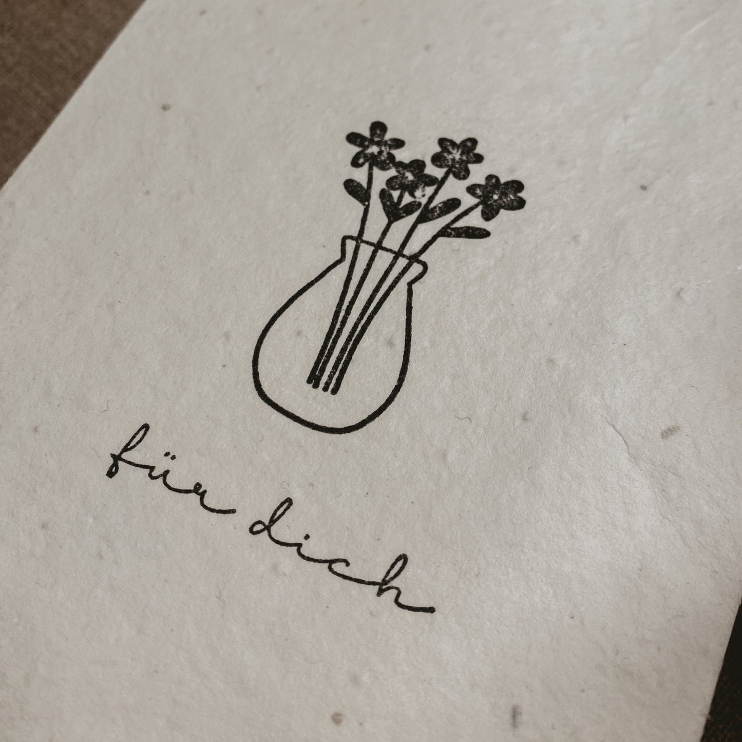 Karte mit Blumensamen - "Elke"