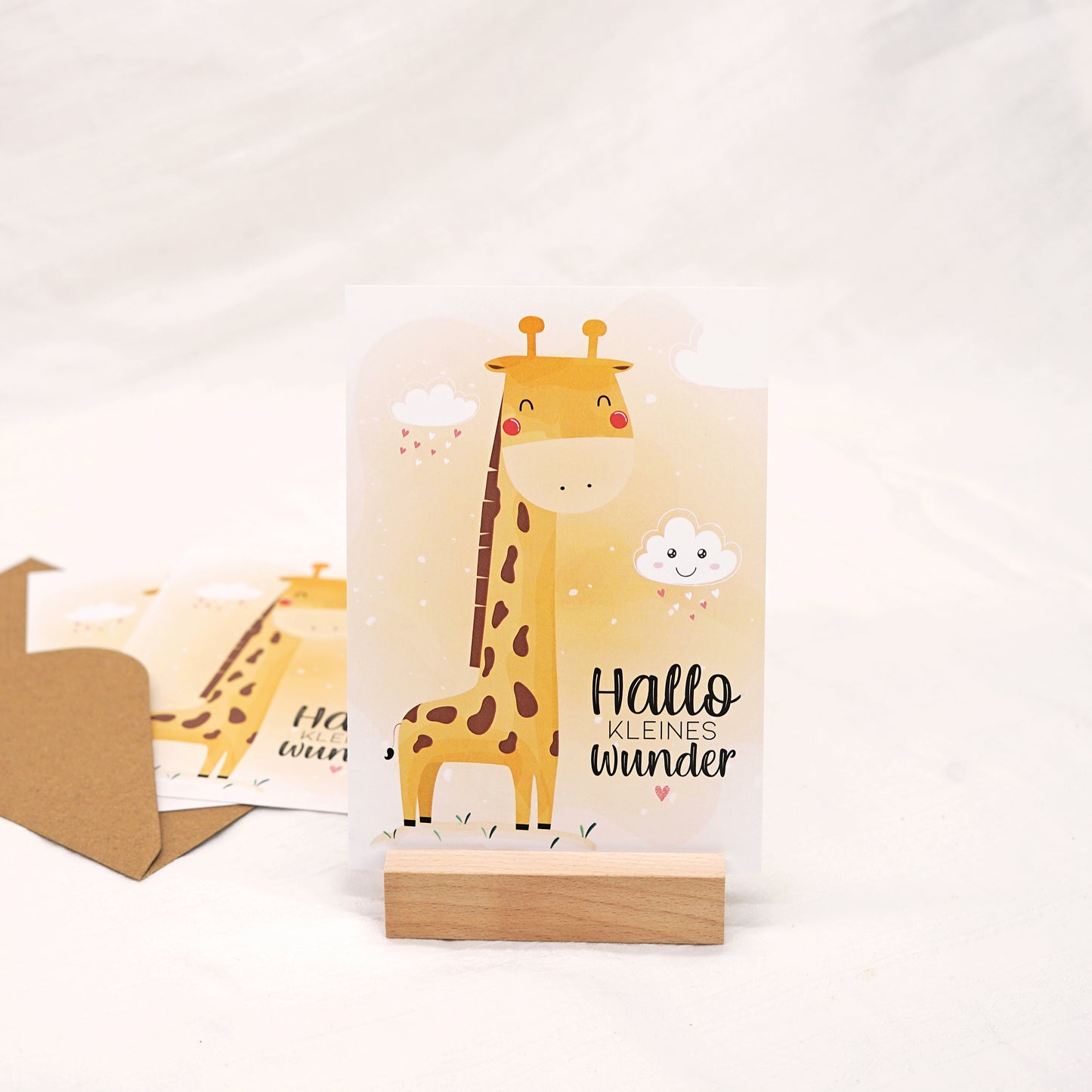 Karte Geburt Giraffe - "Dominik"