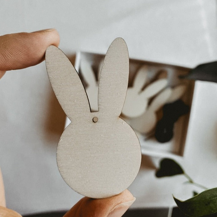 Deko 10er Set Hase aus Holz - "Philip"