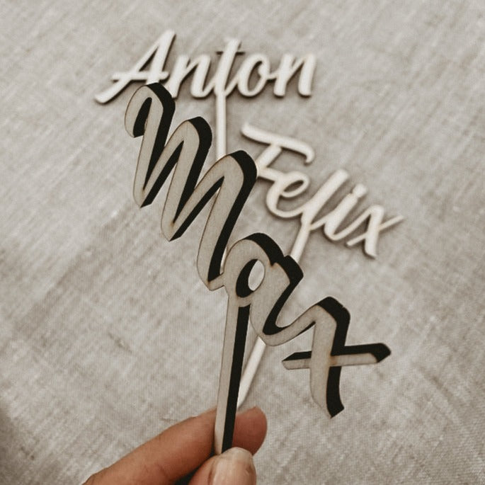 Cake Topper Name personalisierbar - "Felix"