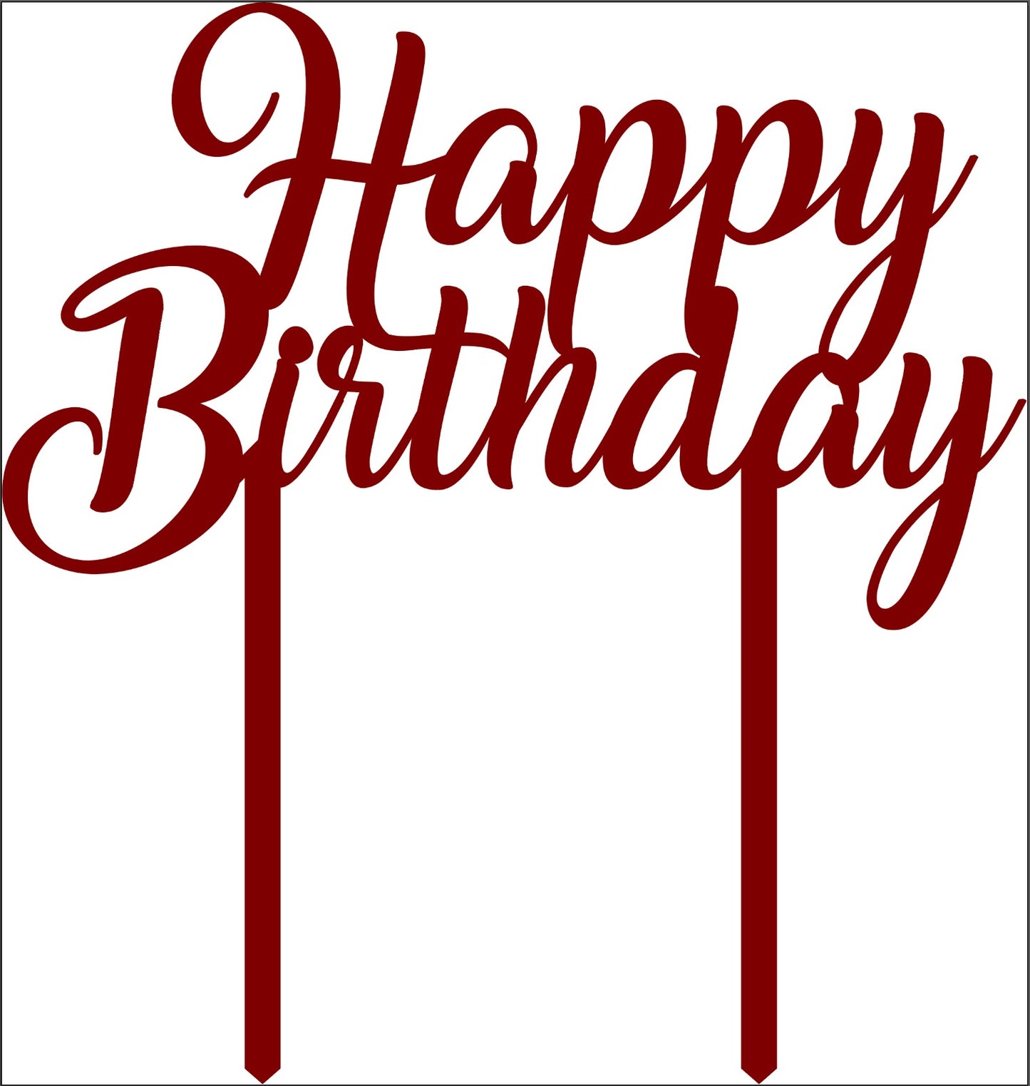 Cake Topper Happy Birthday - "Andreas"