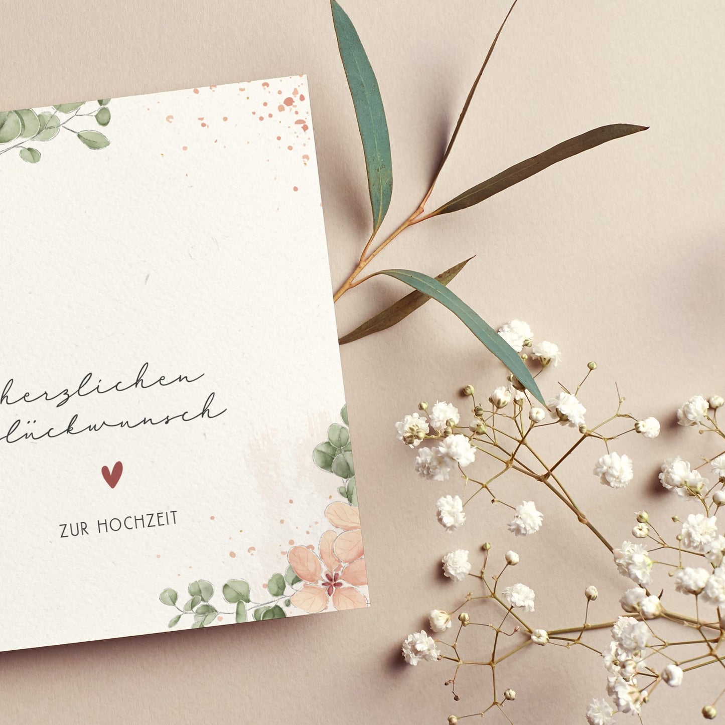 Klappkarte Hochzeit - "Marie"