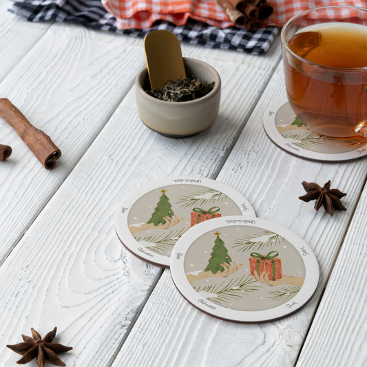 Bierdeckel Weihnachten 10er Pack - "Dennis"