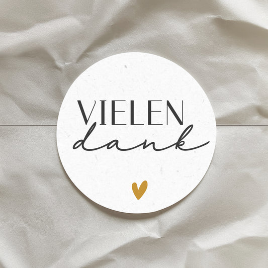 Aufkleber Vielen Dank - "Franzi"