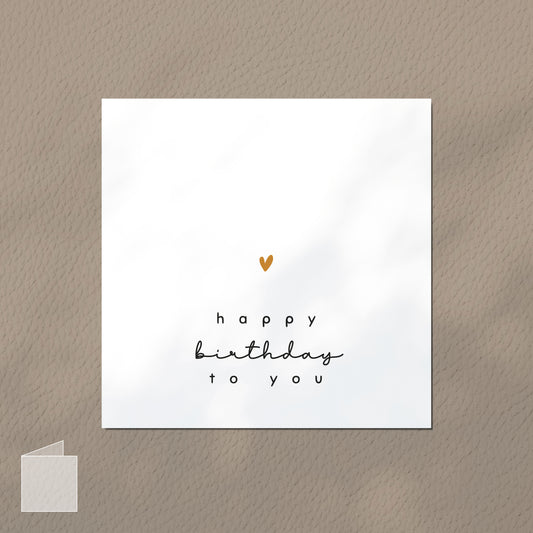 Klappkarte • Happy Birthday • 12x12 cm • mit Kuvert innen  - "Valerie"