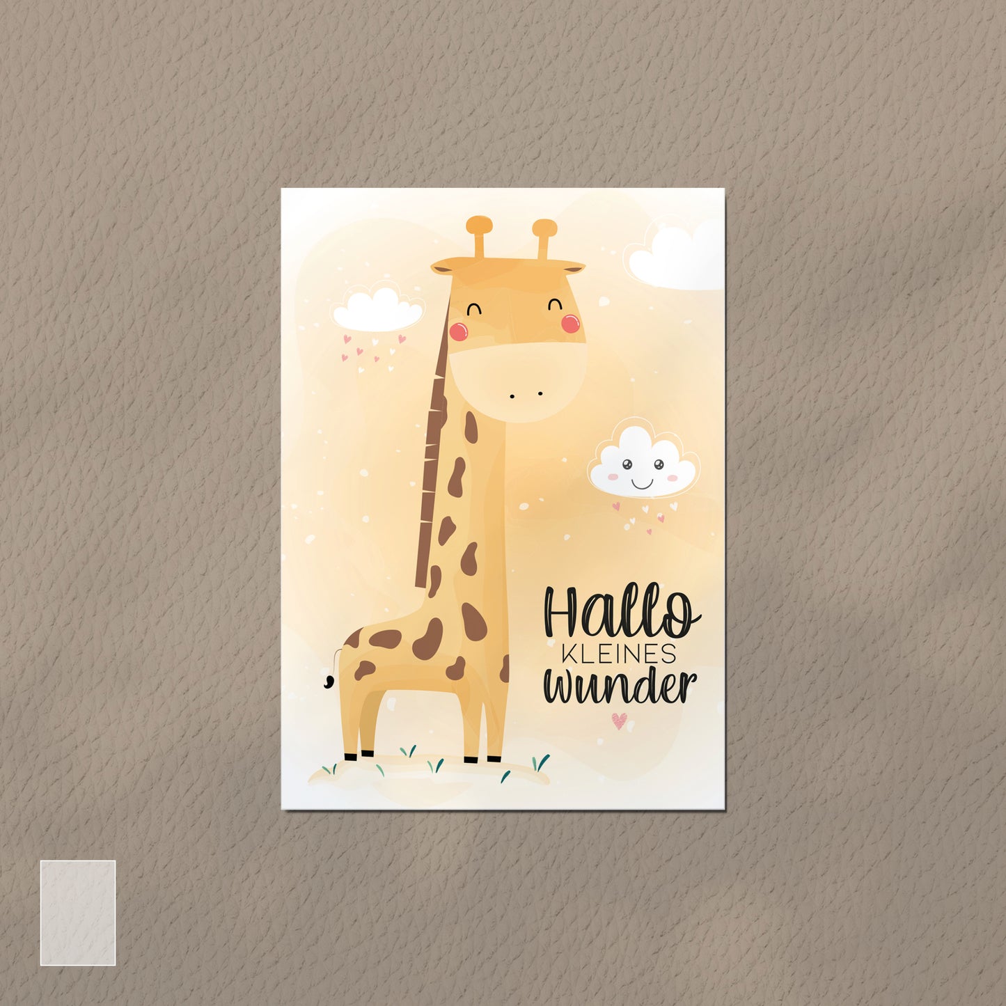 Karte Geburt Giraffe - "Dominik"
