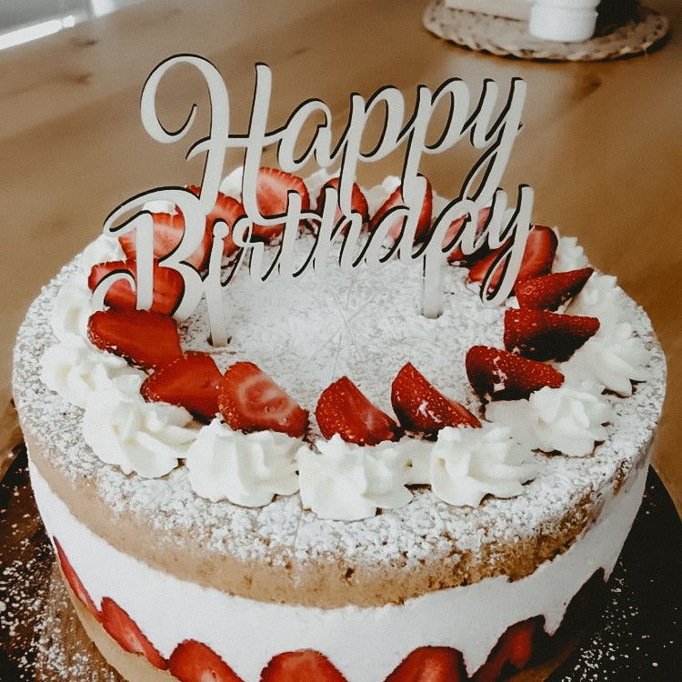 Cake Topper Happy Birthday - "Andreas"